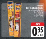 Beef Stick Hunde-Snacks im Angebot bei E center in Weiden Beef Stick Hunde-Snacks Angebote von Vitakraft bei E center Weiden für 0,35 €