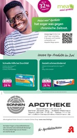 mea - meine apotheke Apotheken Prospekt der aktuellen Woche mit 4 Seiten, gültig von 01.06.2026 bis 30.06.2026, in Wülfrath und Umgebung Aktueller mea - meine apotheke Apotheken Prospekt in Wülfrath und Umgebung, "Unsere Juni-Angebote" mit 4 Seiten, 01.06.2026 - 30.06.2026