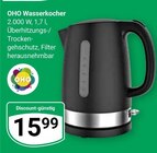 Wasserkocher im Angebot bei GLOBUS in Siegen Wasserkocher Angebote von OHO bei GLOBUS Siegen für 15,99 €