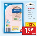Kasseler von Hofmaier für 1,39 € bei Netto Marken-Discount im Angebot Kasseler von Hofmaier im aktuellen Netto Marken-Discount Prospekt