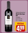 Merlot Barrique IGT im Angebot bei REWE in Falkensee Merlot Barrique IGT Angebote bei REWE Falkensee für 4,99 €