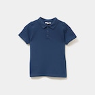 Polo manches courtes à détail brodé bleu marine garçon dans le catalogue La Halle