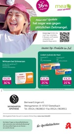 mea - meine apotheke Apotheken Prospekt der aktuellen Woche mit 4 Seiten, gültig von 01.07.2026 bis 31.07.2026, in Volkach und Umgebung Aktueller mea - meine apotheke Apotheken Prospekt in Volkach und Umgebung, "Unsere Juli-Angebote" mit 4 Seiten, 01.07.2026 - 31.07.2026