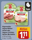 Vegane Mühlen Salami Klassisch im REWE Prospekt Vegane Mühlen Salami Klassisch von Rügenwalder im aktuellen REWE Prospekt für 1,11 €