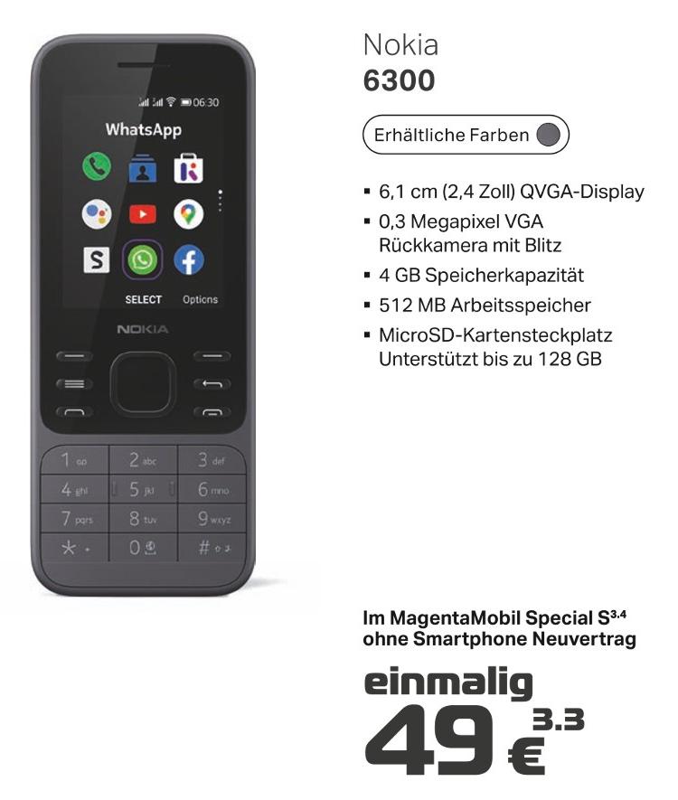 TMC Sauerland GmbH Arnsberg - Nokia 6300 Nokia 6300 Angebot bei TMC Sauerland GmbH Arnsberg im Prospekt ENTFALTE DEINE WELT