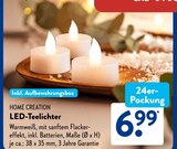 LED-Teelichter im ALDI SÜD Prospekt LED-Teelichter von Home Creation im aktuellen ALDI SÜD Prospekt für 6,99 €