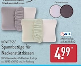 Spannbezüge für Nackenstützkissen von NOVITESSE im aktuellen ALDI Nord Prospekt für 4,99 €