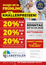 Labertaler Fachmarkt Prospekt für Landshut: "SPAREN SIE IM FRÜHLING mit KNALLERPREISEN!", 8 Seiten, 16.03.2026 - 22.03.2026
