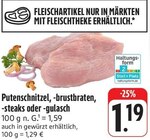 Aktuelles Putenschnitzel Angebot bei nah und gut in Würzburg ab 1,19 €