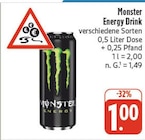 Energy Drink Angebote von Monster bei nah und gut Würzburg für 1,00 €