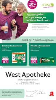 Aktueller mea - meine apotheke Prospekt "Unsere September-Angebote" Seite 1 von 4 Seiten für Kiel