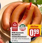 Westfälische Schinkenfleischwurst mit Knoblauch Angebote von REWE Hausmarke bei REWE Marl für 0,99 €