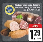 Thüringer Leber- oder Rotwurst bei EDEKA im Bechhofen Prospekt für 1,29 €