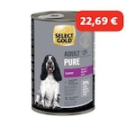 SELECT GOLD Pure Boîtes de Nourriture humide Chien Adulte Agneau 6x400 g à 22,69 € dans le catalogue Maxi Zoo