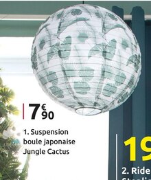 Mr Bricolage Saint-Sauveur - Suspension boule japonaise Jungle Cactus Promo Suspension boule japonaise Jungle Cactus dans le catalogue Mr Bricolage "Un Noël à prix carrément hottes !" à Saint-Sauveur