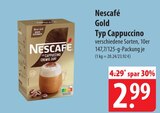 Gold Typ Cappuccino Angebote von Nescafé bei famila Nordost Gifhorn für 2,99 €