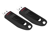 Ultra® USB 3.0 Flash-Laufwerk 2er-Pack USB-Flash-Laufwerk, 64 GB, 130 MB/s, Schwarz im MediaMarkt Saturn Prospekt Ultra® USB 3.0 Flash-Laufwerk 2er-Pack USB-Flash-Laufwerk, 64 GB, 130 MB/s, Schwarz von SANDISK im aktuellen MediaMarkt Saturn Prospekt für 18,99 €