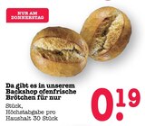 Ofenfrische Brötchen Angebote bei E center Heidelberg für 0,19 €