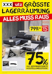 Wohnlandschaft im XXXLutz Möbelhäuser Prospekt "GRÖSSTE LAGERRÄUMUNG" auf Seite 1