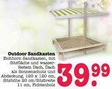 Outdoor Sandkasten Angebote von Eichhorn bei E center Mannheim für 39,99 €