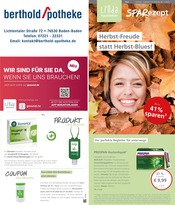 LINDA Premiumapotheke Apotheken Prospekt der aktuellen Woche mit 3 Seiten, gültig von 01.10.2025 bis 30.11.2025, in Baden-Baden und Umgebung Aktueller LINDA Premiumapotheke Apotheken Prospekt in Baden-Baden und Umgebung, "Aktuelle Angebote" mit 3 Seiten, 01.10.2025 - 30.11.2025