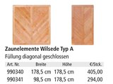 Aktuelles Zaunelemente Wilsede Typ A Angebot bei Holz Possling in Berlin ab 405,00 €