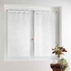 Paire de voilage effet lin tissé blanc 60x120 cm en promo chez Décor Discount Paire de voilage effet lin tissé blanc 60x120 cm dans le catalogue Décor Discount