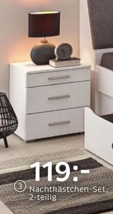 Nachtkästchen-Set, 2-teilig bei XXXLutz Möbelhäuser in Düsseldorf Nachtkästchen-Set, 2-teilig im Angebot bei XXXLutz Möbelhäuser Düsseldorf für 119,00 €