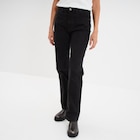 Jeans droit 5 poches coton denim noir femme en promo chez La Halle Jeans droit 5 poches coton denim noir femme dans le catalogue La Halle