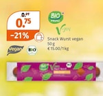 Snack Wurst vegan Angebote von BIO bei Müller Kaufbeuren für 0,75 €