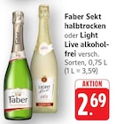 Sekt halbtrocken Angebote von Faber bei E center Göppingen für 2,69 €