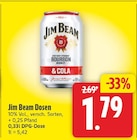 Dosen im Angebot bei E center in Berlin Dosen Angebote von Jim Beam bei E center Berlin für 1,79 €