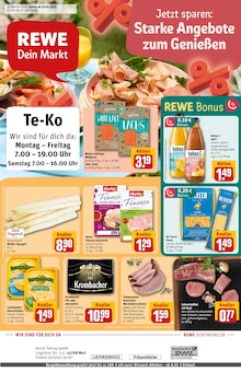 Aktueller REWE Prospekt "Dein Markt" für Marl Aktueller REWE Prospekt für Marl mit Seiten