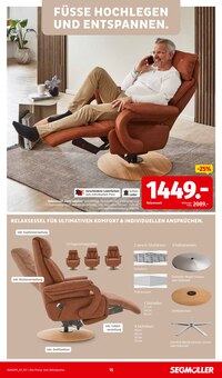 Relaxsessel im Segmüller Prospekt "TV-MÖBEL SPEZIAL" mit 22 Seiten (Augsburg)