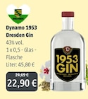 Dynamo 1953 Dresden Gin im Angebot bei GetränkeLand Mayer in Pirna Dynamo 1953 Dresden Gin Angebote von Sachsen bei GetränkeLand Mayer Pirna für 22,90 €