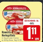 Heringsfilets im EDEKA Prospekt Heringsfilets von Hawesta im aktuellen EDEKA Prospekt für 1,11 €