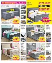 Boxspringbett im aktuellen SB Möbel Boss Prospekt (Leipzig) Boxspringbett im SB Möbel Boss Prospekt "JETZT WIRD RICHTIG GESPART!" mit 12 Seiten (Leipzig)