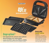 Croque / gaufre - PHILIPS en promo chez Proxi Confort Poitiers à 49,99 €