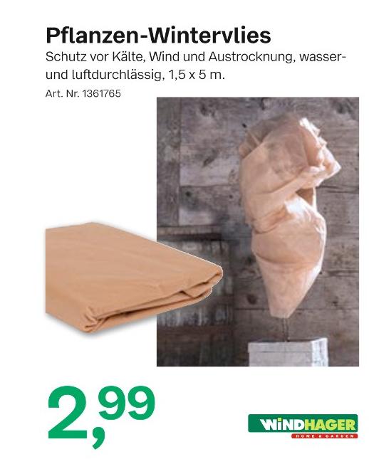 BayWa Sonthofen - Pflanzen-Wintervlies Pflanzen-Wintervlies Angebot bei BayWa Sonthofen im Prospekt Den Garten im Herbst aktiv gestalten!