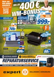 Fernseher im expert Prospekt in Günzburg Aktueller expert Prospekt mit Fernseher, "Top Angebote", Seite 1