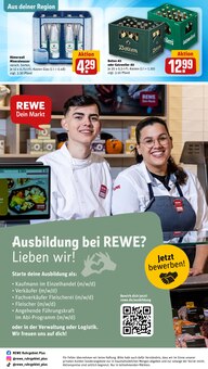 Mineralwasser im REWE Prospekt "Dein Markt" mit 38 Seiten (Duisburg)