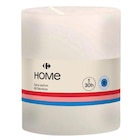 Bougie rustique 8cm blanche - CARREFOUR HOME dans le catalogue Carrefour