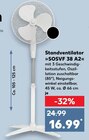 Aktuelle Ventilator Angebote bei Kaufland in Pforzheim Aktuelles Standventilator »SOSVF 38 A2« Angebot bei Kaufland in Pforzheim ab 16,99 €