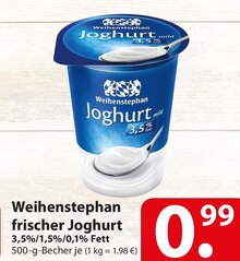 Weihenstephan frischer Joghurt bei famila Nordost in Bremen Weihenstephan frischer Joghurt im Angebot bei famila Nordost Bremen für 0,99 €