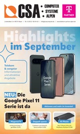 Aktueller CSA Computer Elektromärkte Prospekt in Hünxe und Umgebung, "Highlights im September" mit 12 Seiten, 01.09.2026 - 29.09.2026