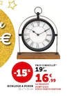 Horloge à poser - Hyper U à Le Havre Horloge à poser en promo chez Hyper U Le Havre à 16,99 €