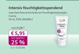 Gesichtscreme Hyaluron Feuchtigkeitskomplex Creme bei mea - meine apotheke im Prospekt "" für 5,95 €