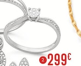 Bague diamants - E.Leclerc Bague diamants à 299,00 € dans le catalogue E.Leclerc