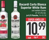 Carta Blanca Superior White Rum von Bacardi im aktuellen EDEKA Prospekt für 10,99 €