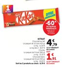 Chocolat au lait - KitKat - Super U à Rillieux-la-Pape Chocolat au lait - KitKat en promo chez Super U Rillieux-la-Pape à 1,91 €